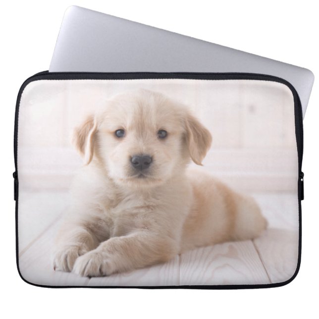 Golden Retriever Lying Down Laptop Sleeve (Front)