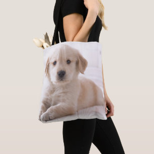 Golden Retriever Lying Down Tote Bag