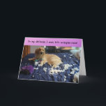 Golden Retriever Makes a Mess Funny Birthday Card<br><div class="desc">Jasper looks a bit guilty about the mess,  but of course it's not his fault! Tell your favourite dog lover to have a little extra fun on their birthday!</div>