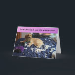 Golden Retriever Makes a Mess Funny Birthday Card<br><div class="desc">Jasper looks a bit guilty about the mess,  but of course it's not his fault! Tell your favourite dog lover to have a little extra fun on their birthday!</div>