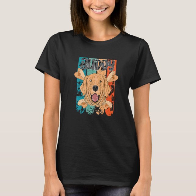 Golden Retriever Mans Best Friend I Retro Dog T-Shirt (Front)