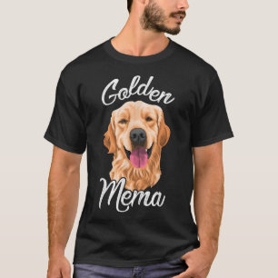 Golden Retriever Mema for Women Mother Dog Pet  T-Shirt