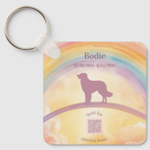 Golden Retriever Memorial Keychain Rainbow Bridge