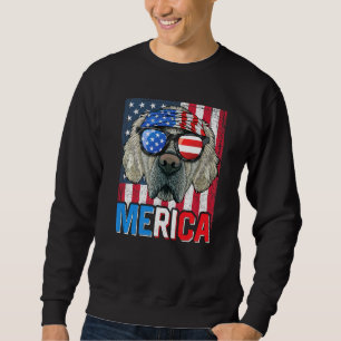 Golden Retriever Merica Flag 4th Of July Dog Ameri Sweatshirt