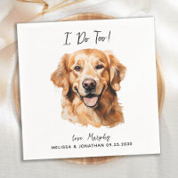 Golden Retriever Modern Dog Wedding Cocktail