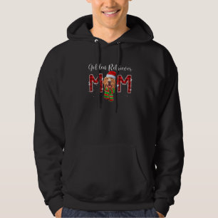 Golden Retriever Mom Hat Santa Plaid Dog Mom  Chri Hoodie
