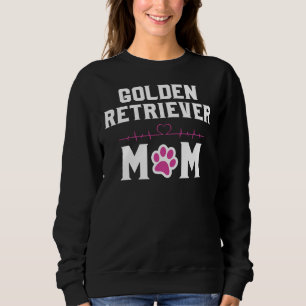 Golden Retriever Mom Heart Beat Paw Sweatshirt