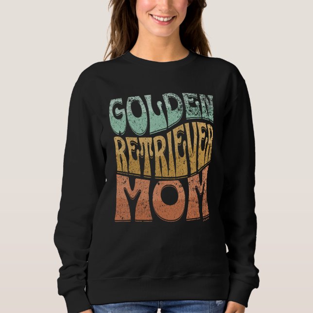 Golden Retriever Mom Vintage Dog Mom Sweatshirt (Front)