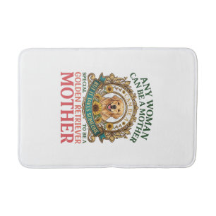 Golden Retriever Mother Dog Sunflowers Bees_1 Bath Mat