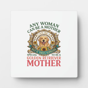 Golden Retriever Mother Dog Sunflowers Bees_1 Plaque