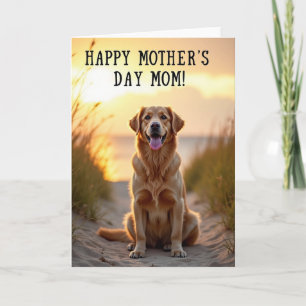 Golden Retriever Mothers Day Card