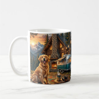 Golden Retriever Mountain Retreat Coffee Mug