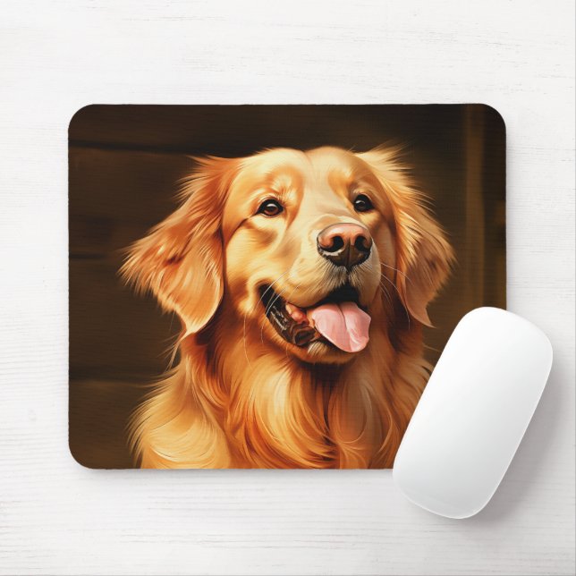 Golden retriever mouse pad (With Mouse)