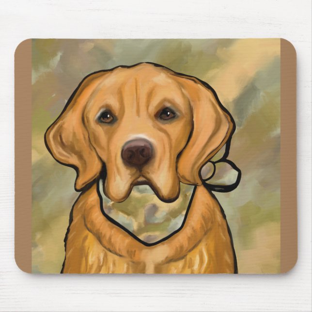 Golden Retriever Mouse Pad (Front)