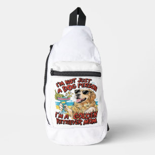 Golden Retriever Mum Cartoon Sling Bag