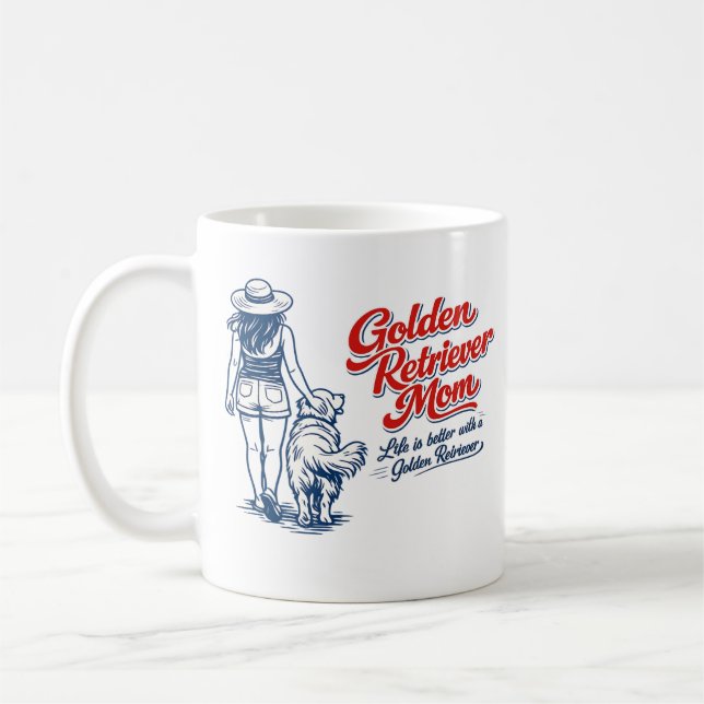 Golden Retriever Mum Coffee Mug  (Left)
