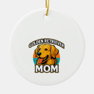 Golden Retriever Mum � Cute Dog Lover Design Ceramic Ornament