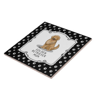 Golden Retriever Mum - Cute Dog Mum Ceramic Tile
