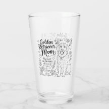 Golden Retriever Mum Dog Lover Line Art