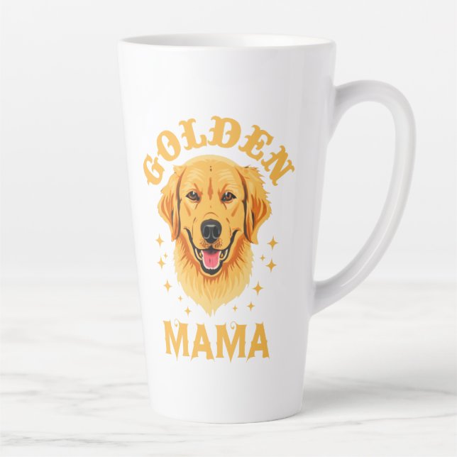 Golden Retriever Mum dog lover pet lover womens Latte Mug (Right)