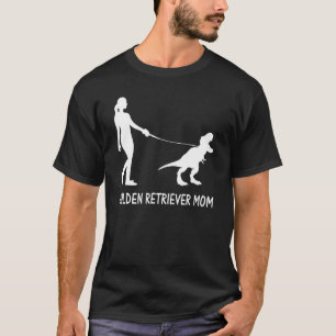Golden Retriever Mum Dog Mama Dinosaur Women Mothe T-Shirt