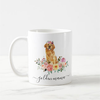 Golden Retriever Mum Floral Coffee Mug