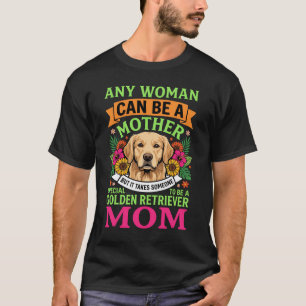 Golden Retriever Mum Floral Dog Lover T-Shirt