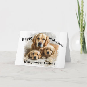 Golden Retriever Mum Happy Mother's Day Cute Pet Card