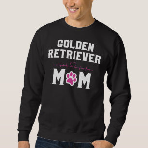 Golden Retriever Mum Heart Beat Paw Sweatshirt