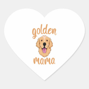 Golden Retriever Mum  Heart Sticker