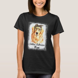 Golden Retriever Mum Leopard Bleached Dog Pet T-Shirt