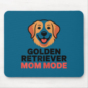Golden retriever mum mode funny dog lover humour mouse pad