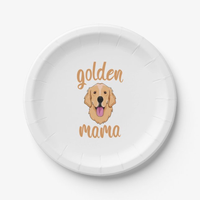 Golden Retriever Mum  Paper Plate (Front)