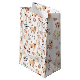 Golden Retriever Mum Pattern Small Gift Bag