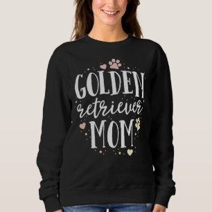 Golden Retriever Mum Paw Print Fur Mama Mother Ado Sweatshirt