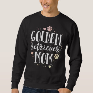 Golden Retriever Mum Paw Print Fur Mama Mother Ado Sweatshirt