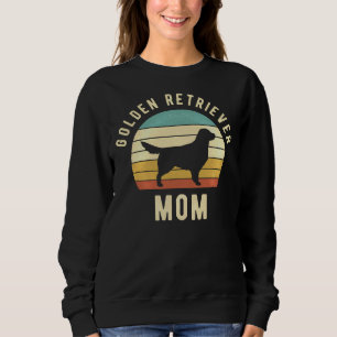 Golden Retriever Mum Retro Cool Funny Dog Mum Sweatshirt