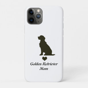 Golden Retriever Mum Silhouette Heart T-Shirt Dog  iPhone 11 Pro Case