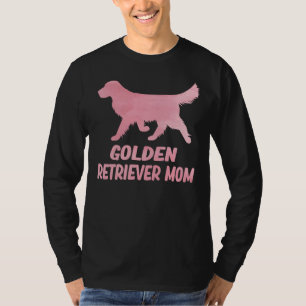 Golden Retriever Mum Silhouette Watercolor Scoop T-Shirt