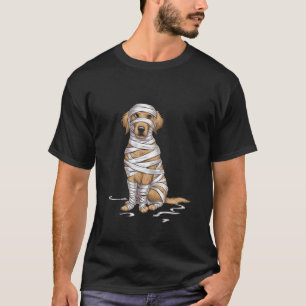 Golden Retriever Mummy Dog Halloween T Shirt