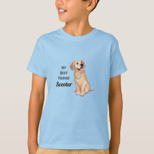 Golden Retriever My Best Friend Custom Name  T-Shirt