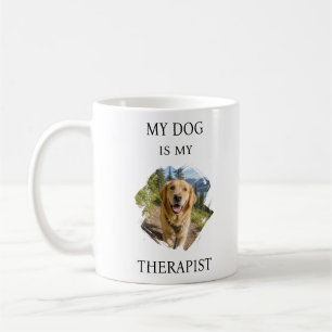 Golden Retriever My dog is my theraphist photo Coffee Mug
