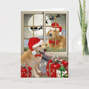 Golden Retriever "Naughty Or Nice" Christmas Cards