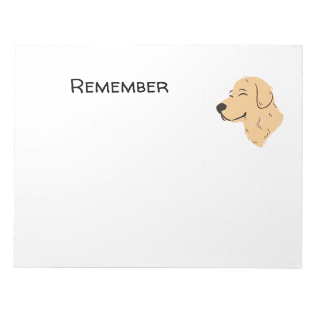 Golden Retriever Notepad (Front)