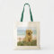 Golden Retriever On Beach Tote Bag