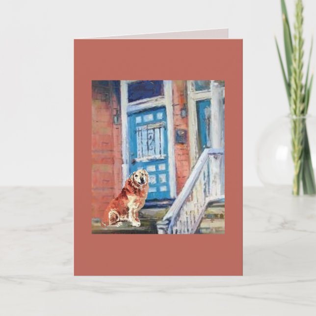 Golden Retriever Painting Card (Front)