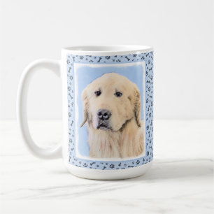 Golden Retriever Painting - Cute Original Dog Art Coffee Mug