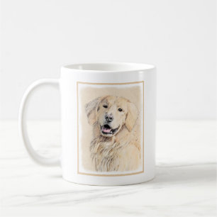 Golden Retriever Painting - Cute Original Dog Art Coffee Mug