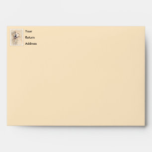 Golden Retriever Painting - Cute Original Dog Art Envelope