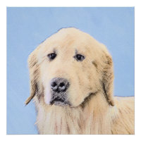 Golden Retriever Painting - Cute Original Dog Art